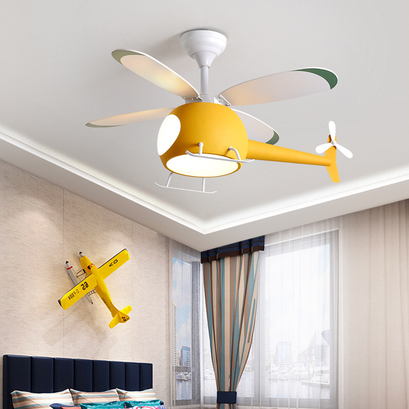 Modern Creative Cartoon Plane  - Decor Lighting Fans ulasan dan harga