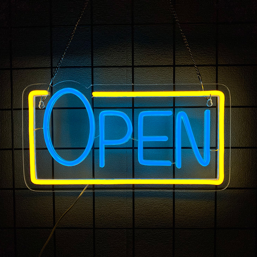 24-Hour Open Led Neon Sign, Su - Decor Lighting Opening Hours ulasan dan harga