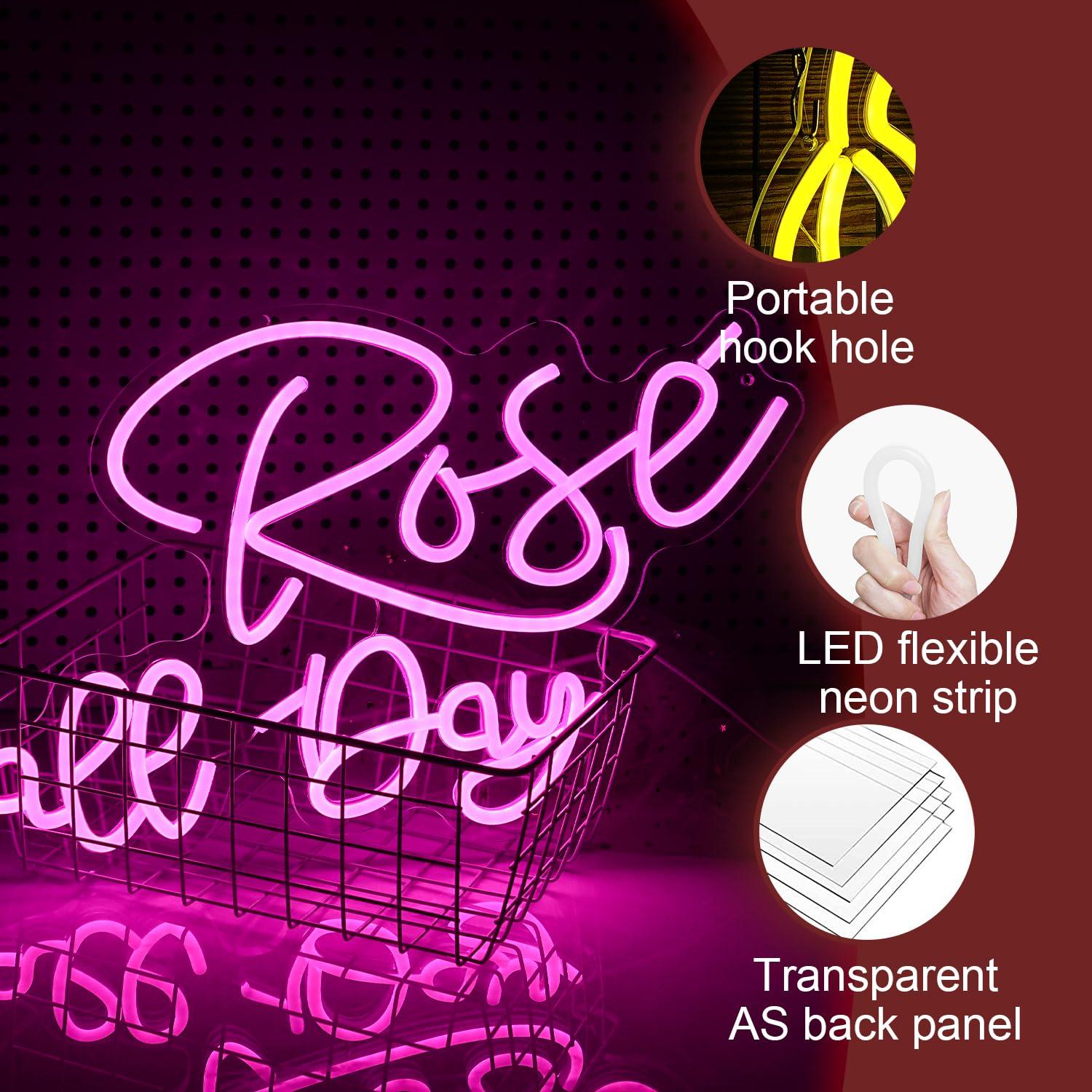 Rose All Day Neon Sign Dimmabl - Lighting Decor Wedding ulasan dan harga