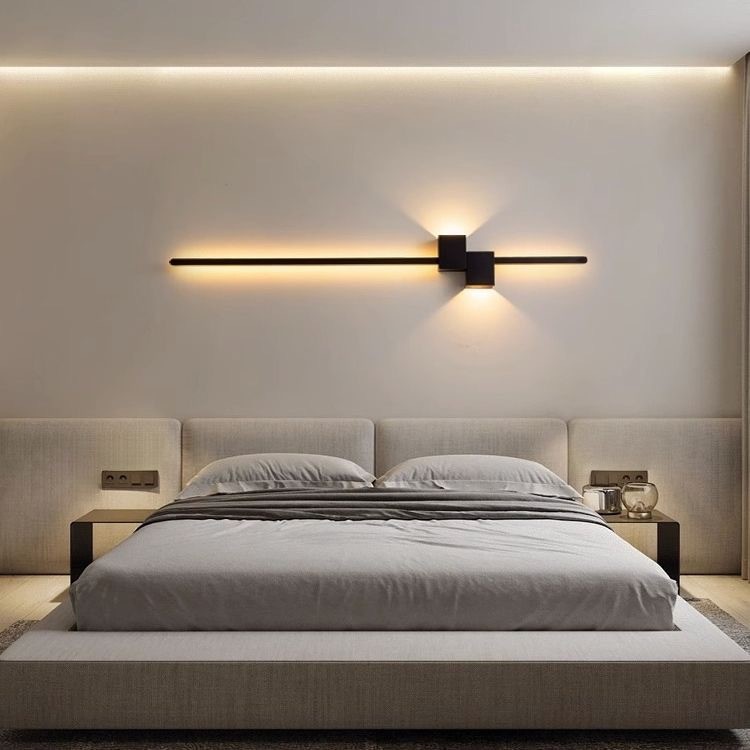 Modern Black Long Strip Wall L - Foyer Lighting Wall Decor ulasan dan harga