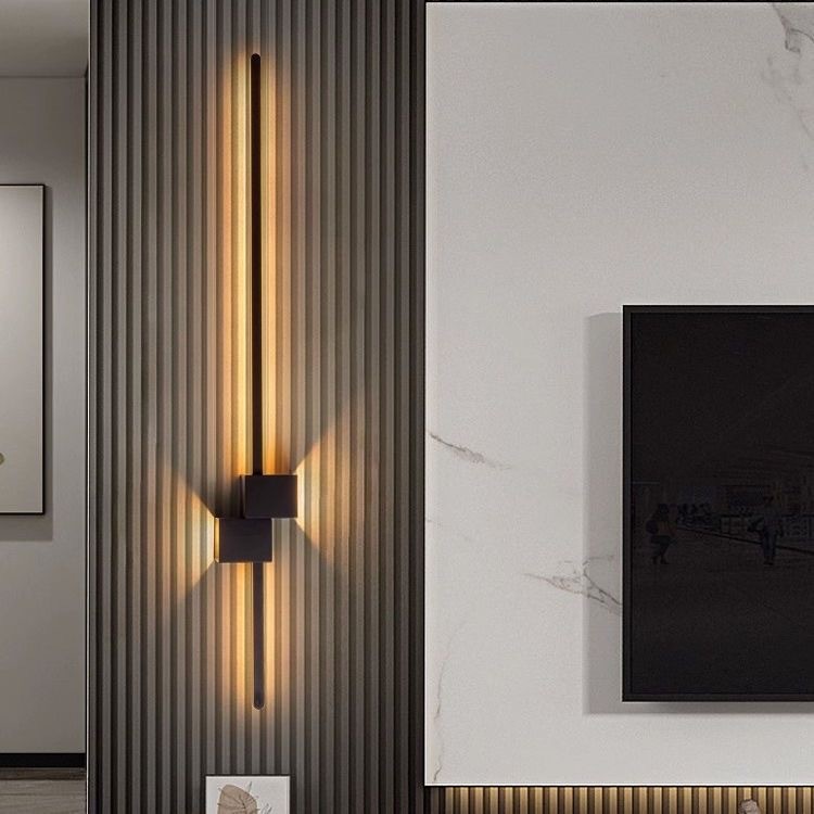 Modern Black Long Strip Wall L - Foyer Lighting Wall Decor ulasan dan harga