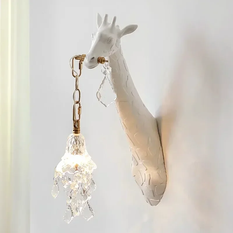 Nordic New Resin Giraffe LED W - Foyer Lighting Wall Decor ulasan dan harga