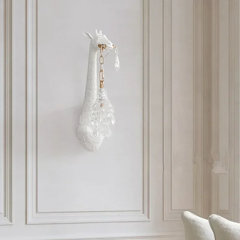 Nordic New Resin Giraffe LED W - Foyer Lighting Wall Decor ulasan dan harga