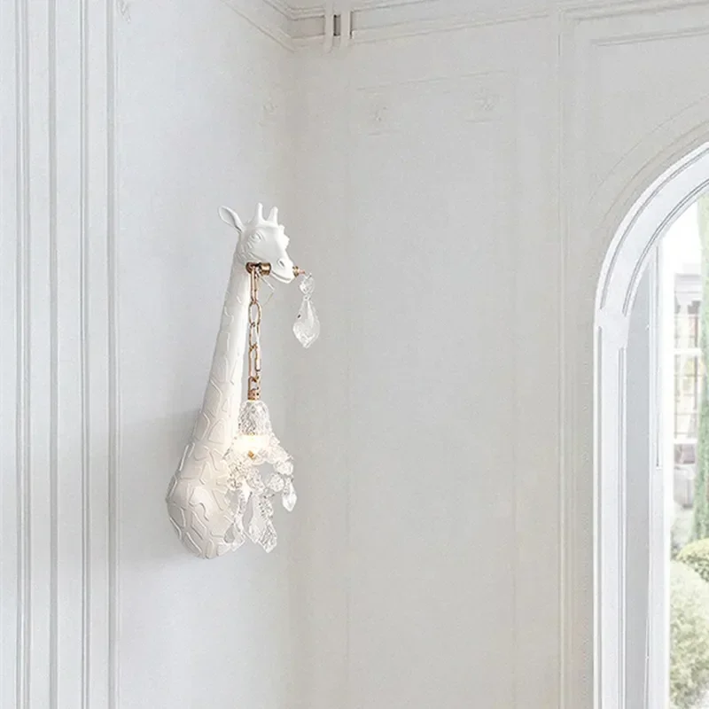 Nordic New Resin Giraffe LED W - Foyer Lighting Wall Decor ulasan dan harga