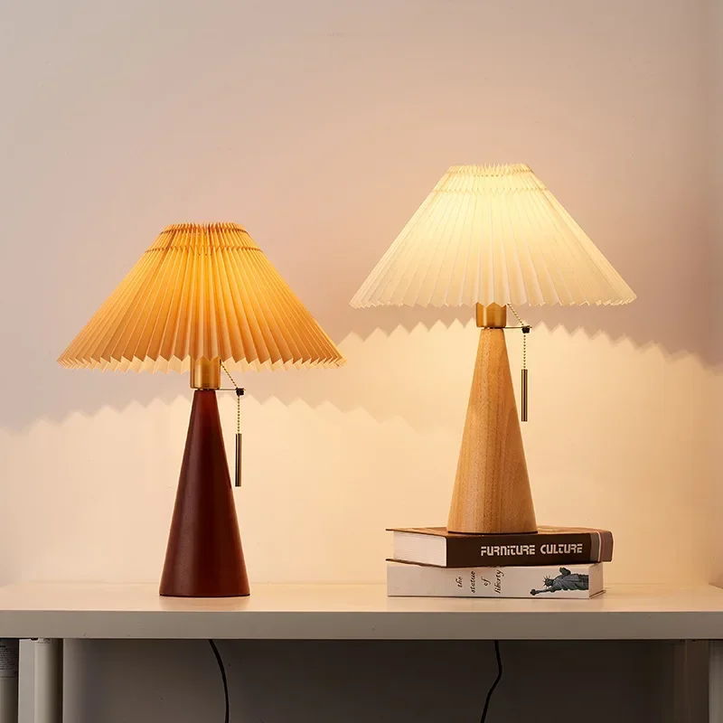 Retro Pleated Table Lamp Nordi - Lighting Table Decor ulasan dan harga