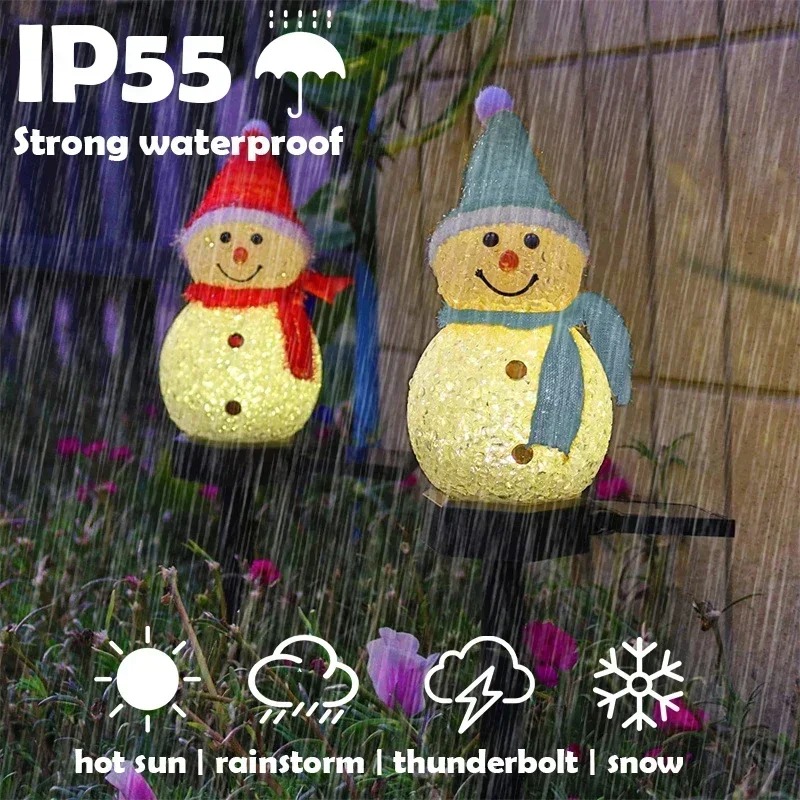 Christmas Snowman Solar Garden - Yard Lighting Decor ulasan dan harga