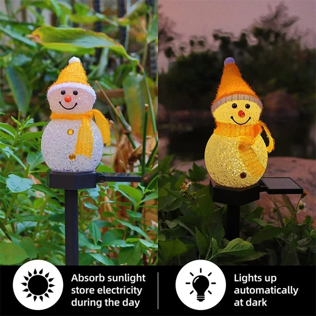 Christmas Snowman Solar Garden - Yard Lighting Decor ulasan dan harga