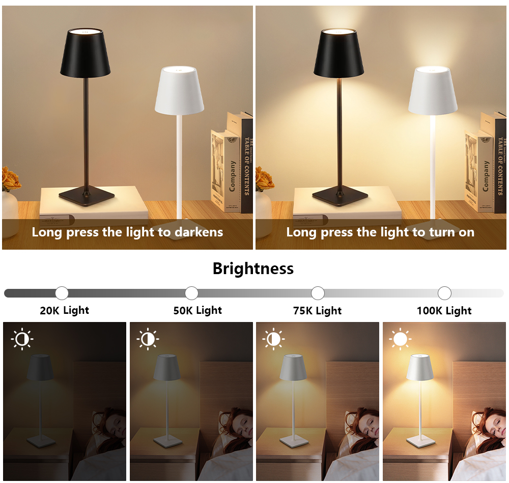 LED Rechargeable Desk Light Wi - Lighting Table Decor ulasan dan harga
