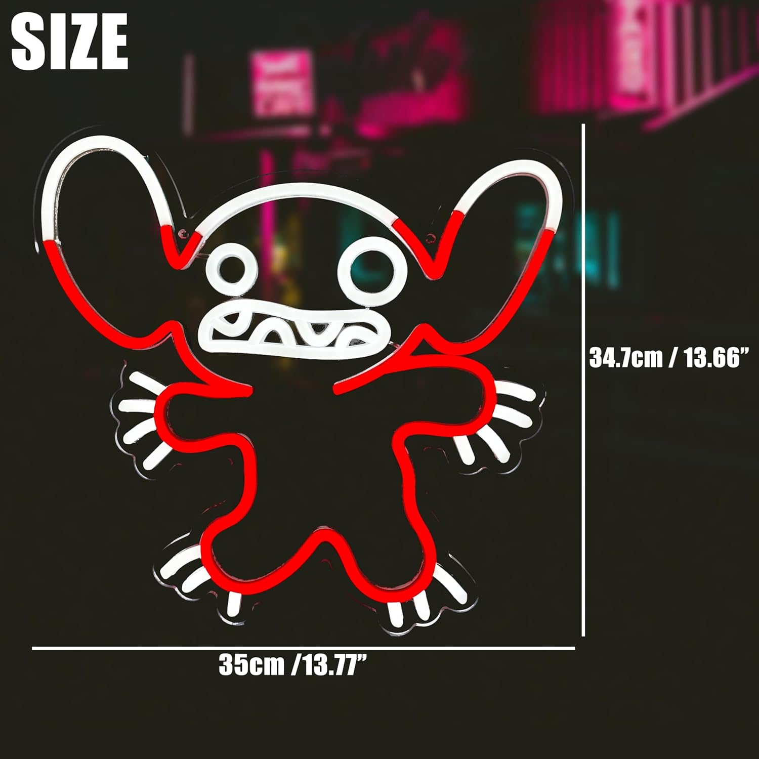 Stitch Neon Sign LED Anime Neo - Decor Lighting Fans ulasan dan harga